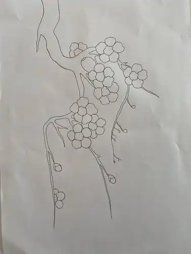 有空一起画一画冬天的梅花