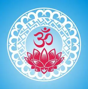 矢量抽象形状线条艺术莲花象征矢量佛教的象征,盛开的莲花莲花偶像.