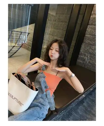 w341吊带背心女泫雅风新款潮内搭抹胸性感修身上衣网红爆款打底衫