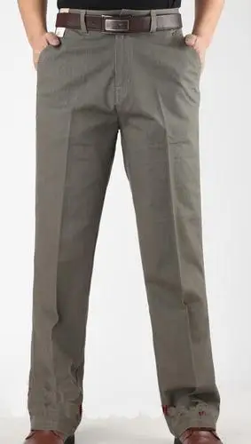 男士休闲裤 棉麻凉爽免烫直筒裤子夏季薄款一件代发男装大码3.