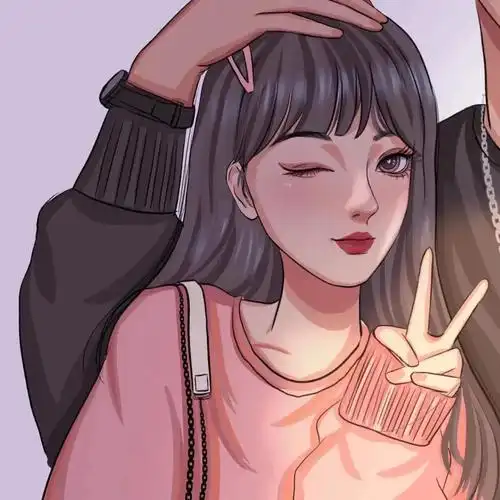 超甜的情侣头像