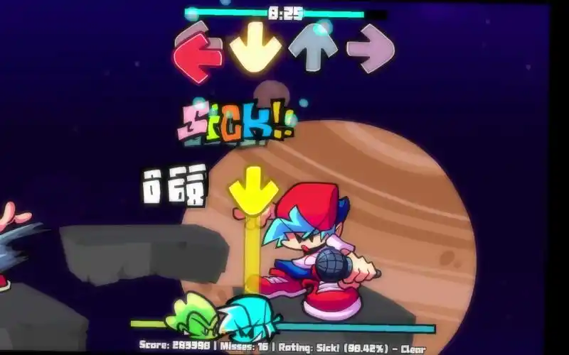 friday night funkin彩虹猫全屏