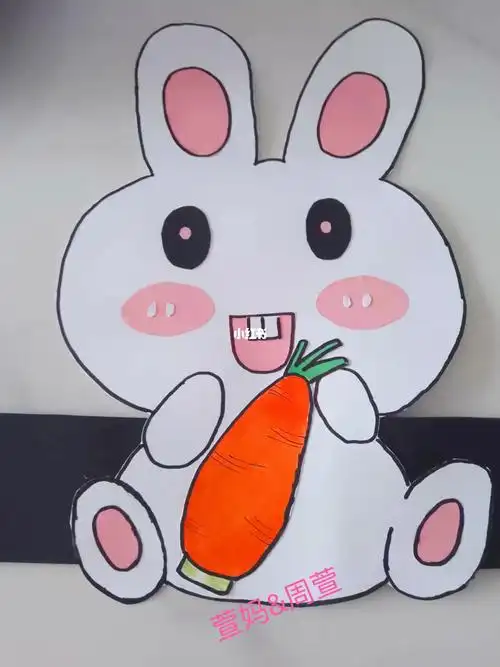 手工头饰 #动物头饰 #可爱小白兔头饰  #亲子手工diy  #diy手工制作