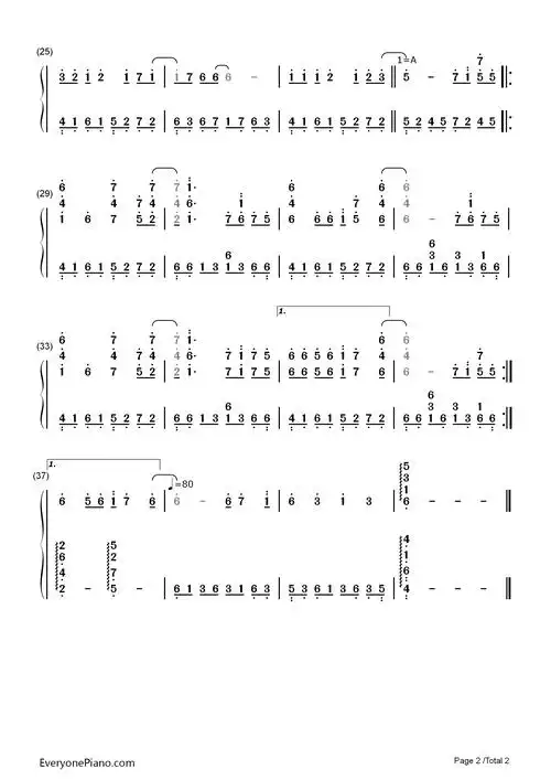 takemehigher迪迦奥特曼主题曲双手简谱预览2