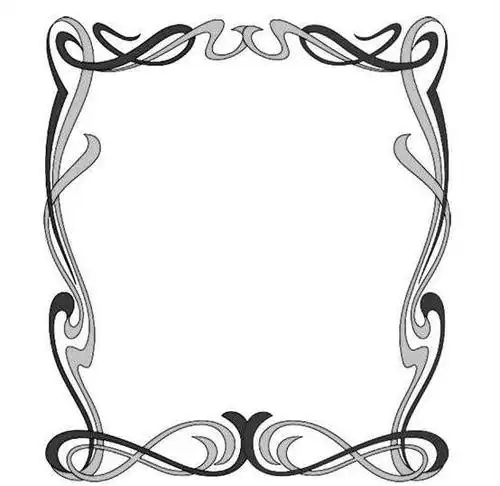 黑白古风黑板报边框