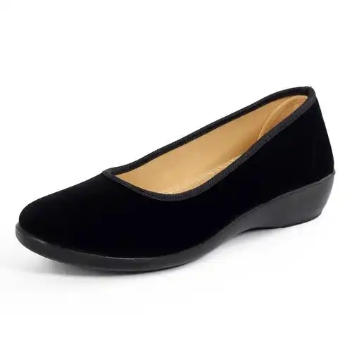 步源老北京布鞋女鞋平底防滑单鞋坡酒店工作鞋广场舞妈妈单鞋