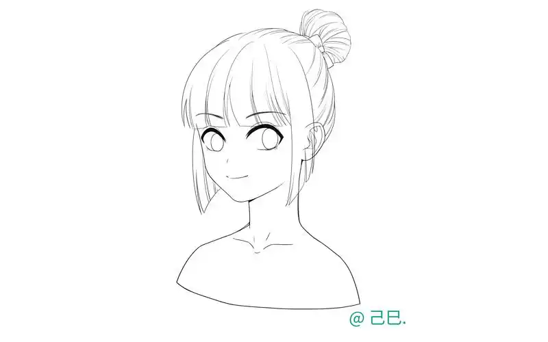 板绘给我一首歌的时候教你如何学会画丸子头吖