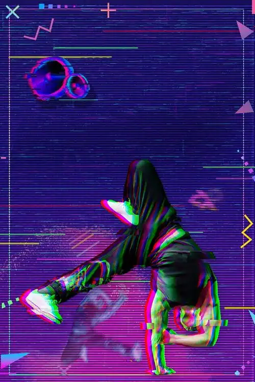 炫酷街舞比赛招生海报背景