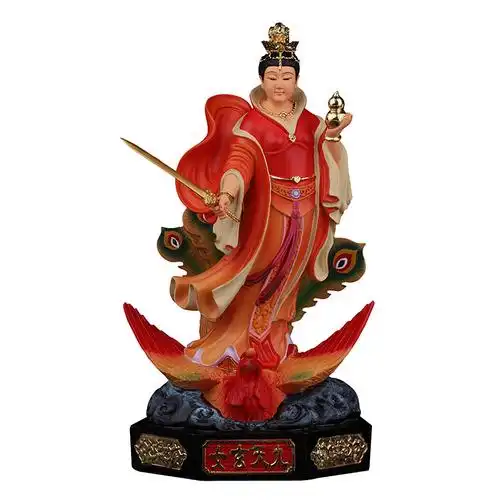 九天圣母女神像供奉树脂道教踏风娘娘兵法女神摆件