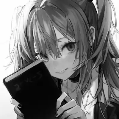 动漫黑白女生头像图片