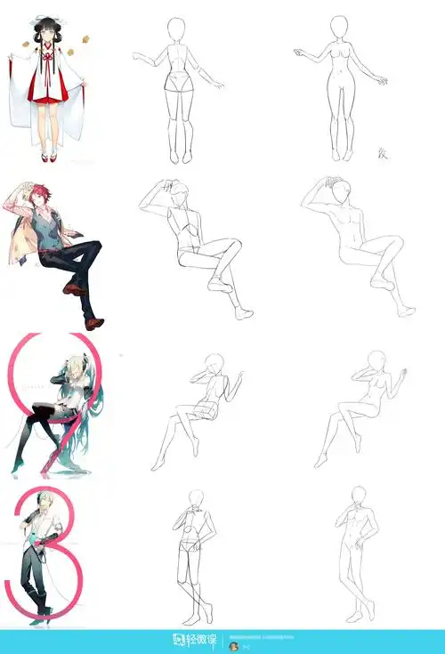 作业:动漫人体绘画学习之日式漫画人体比例画法与训练 - 于心 - 轻微