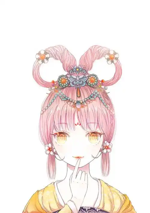 中国古代飞仙髻左左的pixiv少女插画图片