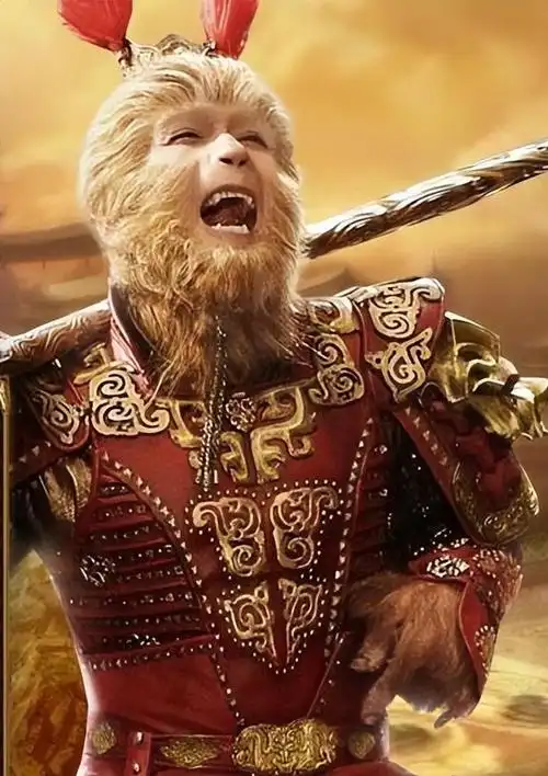 甄子丹版的孙悟空,更多的是在神态和顽皮上面体现出来猴子的性格.