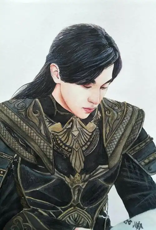 水彩手绘 旭凤 魔尊 邓伦