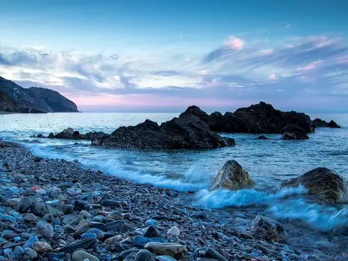 大海,沙滩,岩石,波浪 壁纸 - 1600x1200