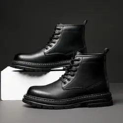 ritai日泰22秋季新款男士高筒马丁靴英伦简约休闲男靴子百搭高帮工装