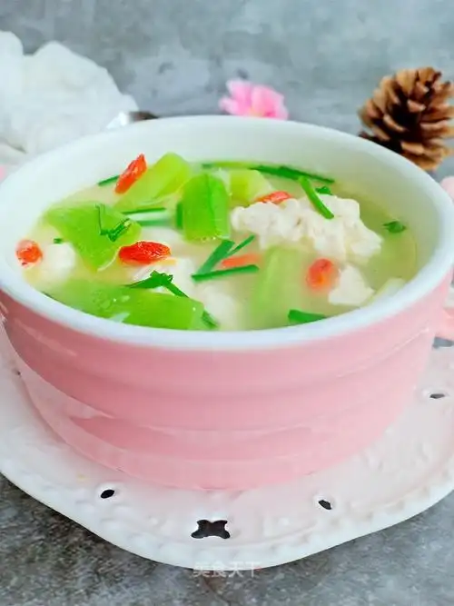 早餐#豆腐脑丝瓜汤