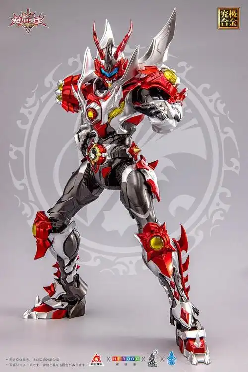 铠甲勇士炎龙必杀武器(国内响指动漫铠甲勇士炎龙侠究极合金模型)(16)