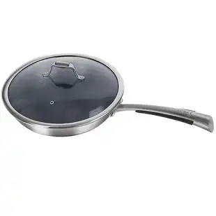 美的不花芯炒锅316l不锈钢不粘锅家用电磁炉煤气燃气灶炒菜通用锅