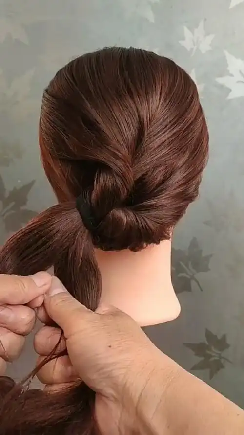 扎发精英#喜欢穿旗袍的朋友们~扎这一款发型~清纯又温婉啦!