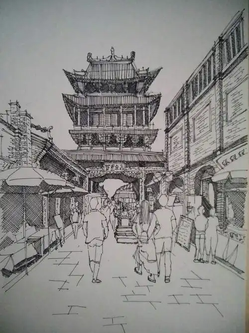 平遥古城阴影稿