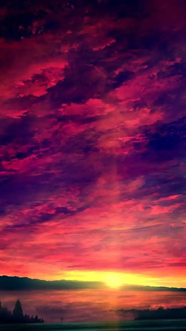 关注壁纸第184期二次元动漫动漫场景夕阳无限好只是近黄昏