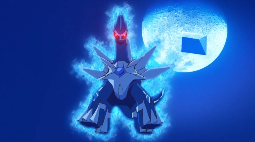 但是它并没有停留给是飞走了,这个时候一只时间神帝牙卢卡出现,它使出