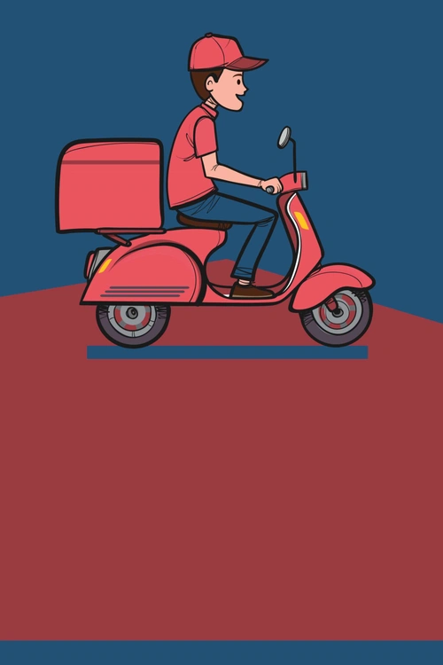 矢量外卖送餐美食