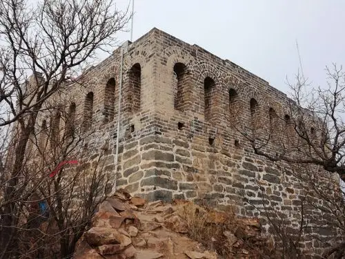 九眼楼一黑坨山游长城,观雪景