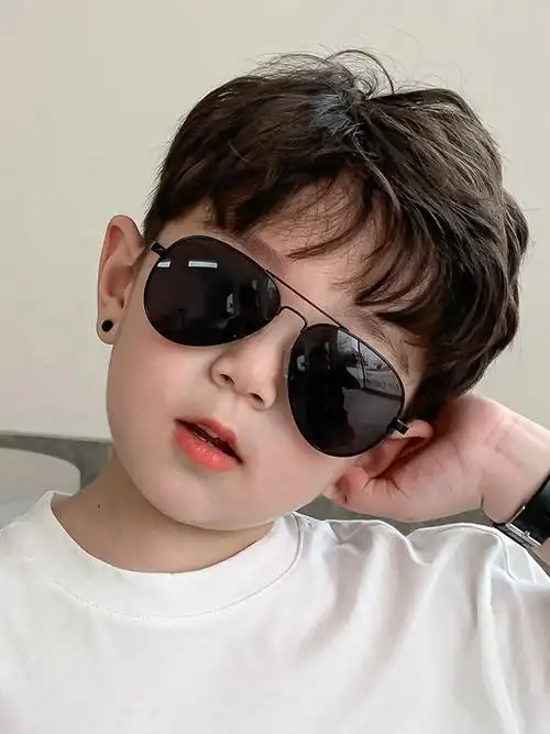 儿童太阳镜潮飞行员男童墨镜帅气偏光防紫外线女童眼镜小男孩时尚