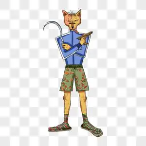 渣猫锡纸烫图片素材