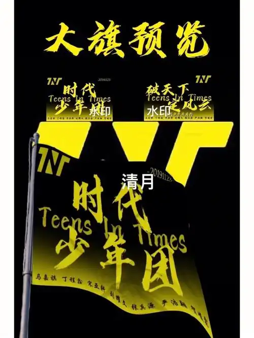 tnt及成员应援大旗