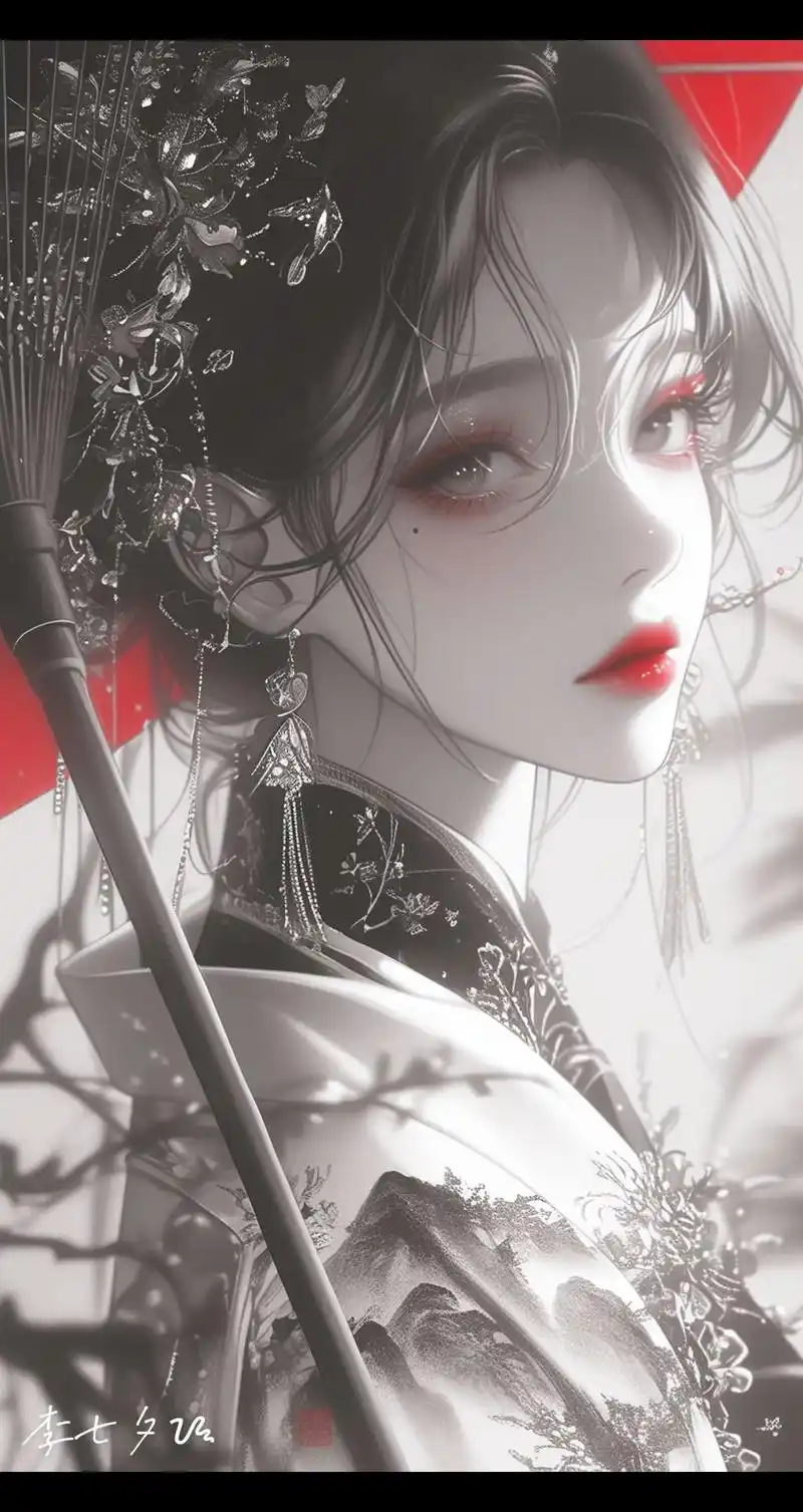 mj|"一枝红艳露凝香,云雨巫山枉断肠"#古风 #手机壁纸