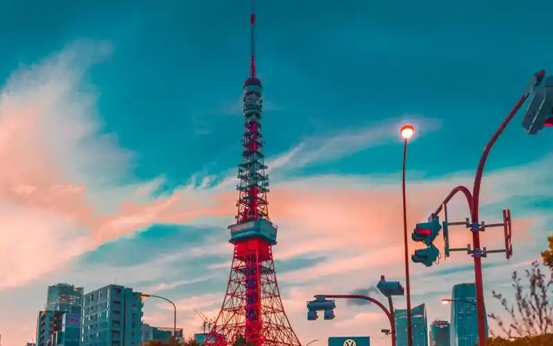 日本建筑东京塔风光,高清图片,建筑壁纸-回车桌面