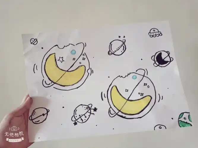 自己画的简笔画星球