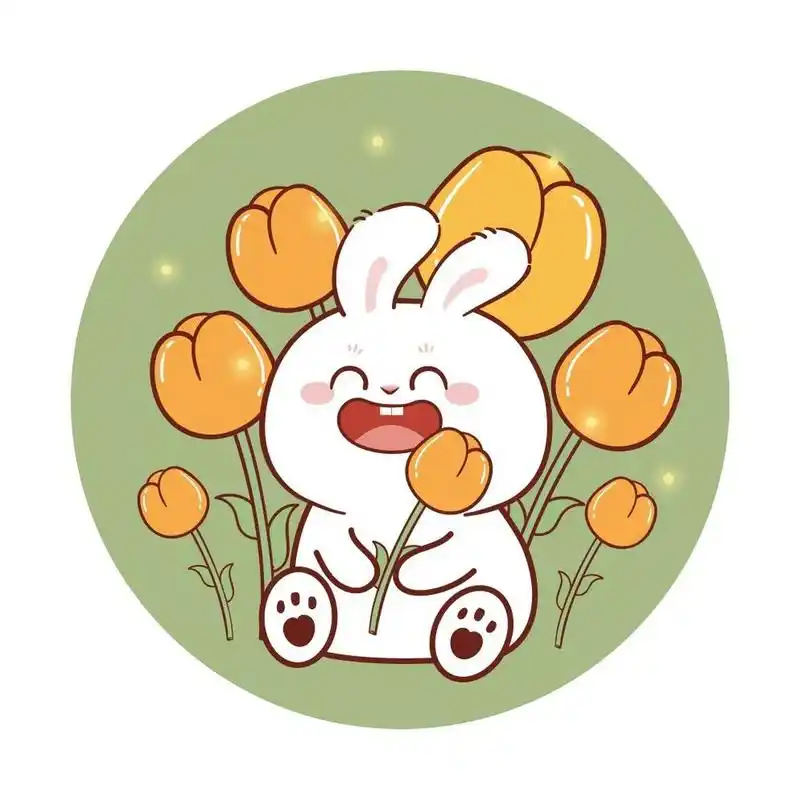 兔子萌卡通可爱插画头像分享 画了一个可爱的兔子分享给大家 希望大家