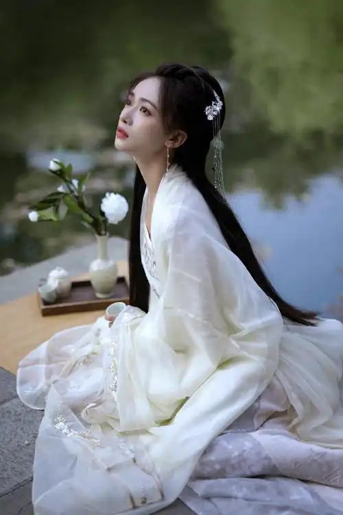 吴谨言白衣古风造型##吴谨言白衣古风大片