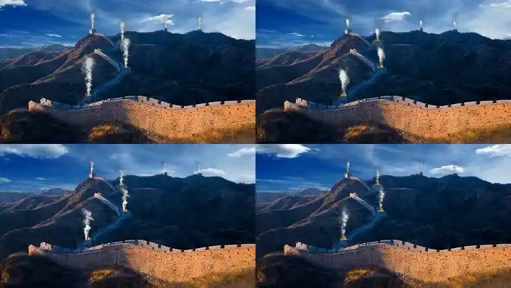 烽火台长城背景