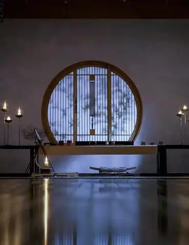 影楼拍照主题背景布古风摄影海棠红清平乐古代房间室内写真古装纸