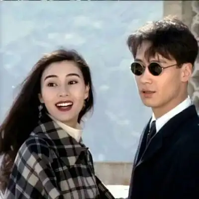 港风情侣头像一人一张高清经典复古的张国荣情头高清qq一对两张