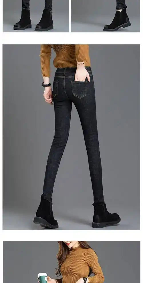 2021年春秋新款高腰修身九分裤子秋冬牛子裤显瘦提臀女裤女式库子黑色