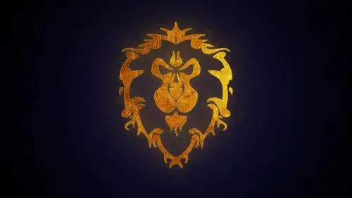 4k魔兽世界联盟徽章狮子旗_3840x2160_高清视频素材下载(编号:1015996