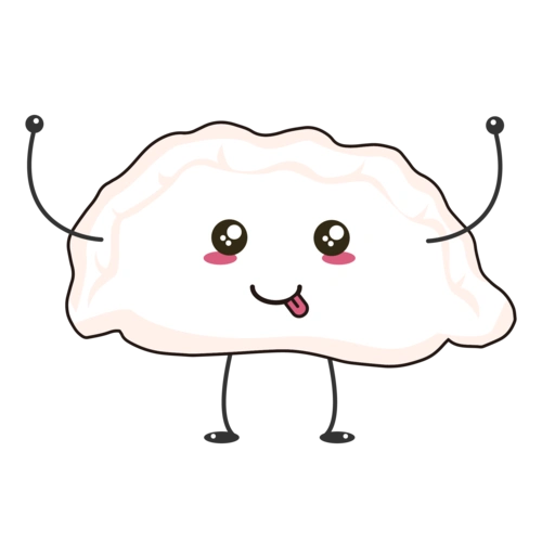 立冬白色卡通手绘水饺饺子