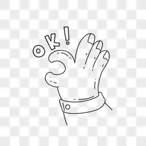 手势ok简笔画图片素材