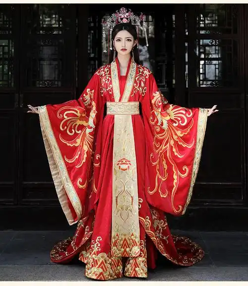 中式婚纱凤冠霞帔秀禾服新娘2022新款婚纱结婚汉服古装拖尾古代婚服女