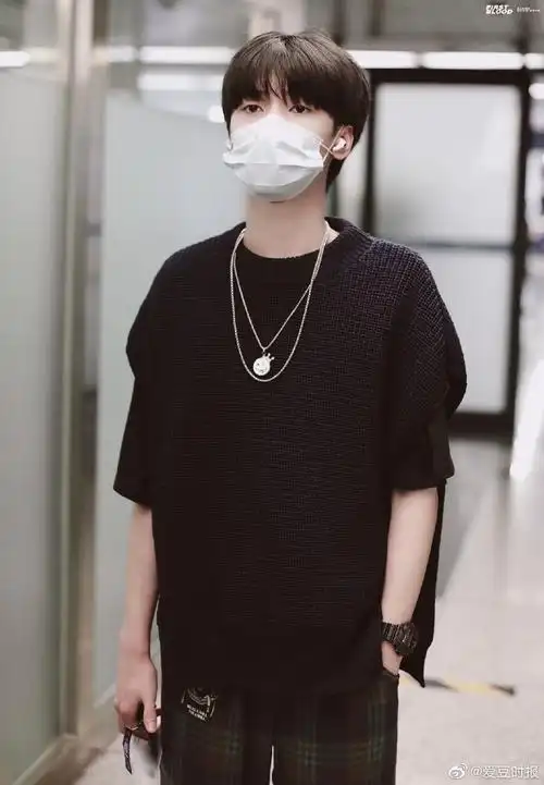 严浩翔机场造型,韩剧男主既视感,这个转身太帅了……_高清图集_新浪网