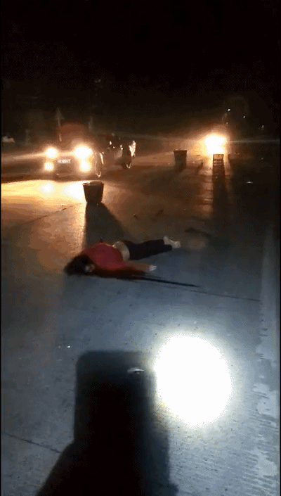 莲花朗山路段发生惨烈车祸一女子当场死亡