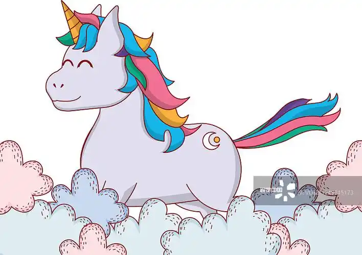 独角兽之间的云图片素材