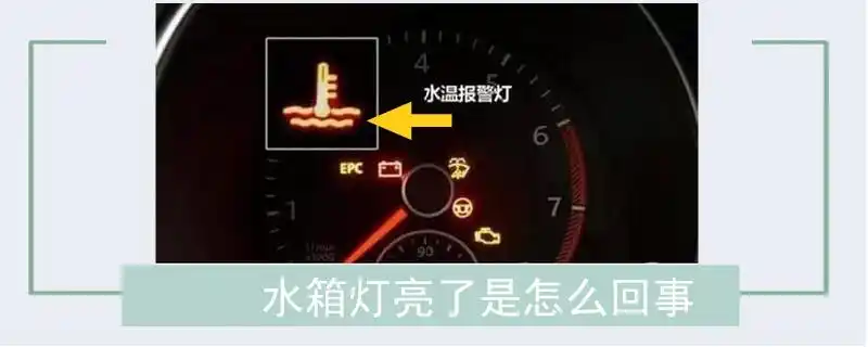 29 18:55:34 水箱灯亮,意思是告诉你发动机冷却水温高了或者是缺水了