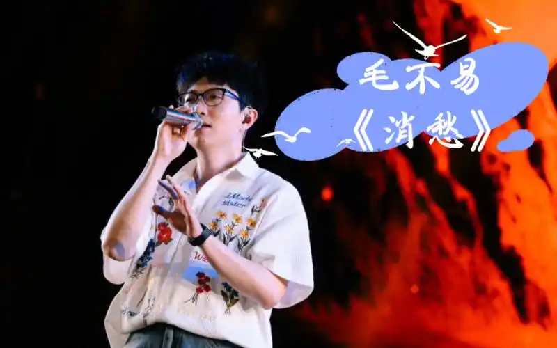 毛不易《消愁》广州星巢秘境音乐节现场,陪伴我备考时光的歌,终于如愿